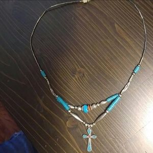 Navajo Turquoise and Sterling Silver Necklace